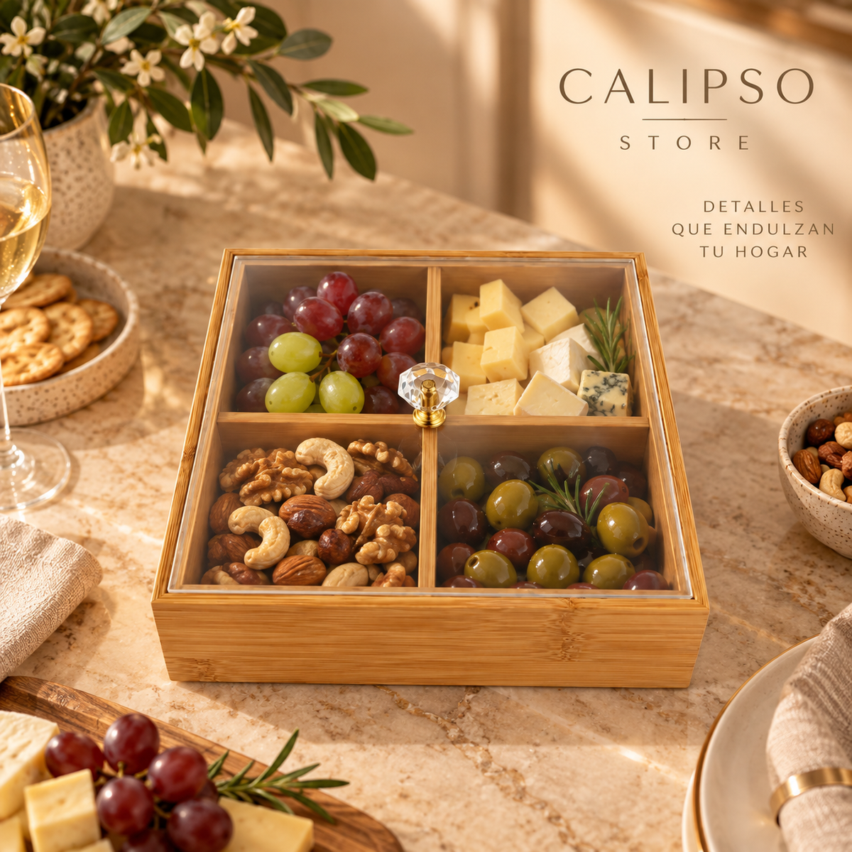 Caja Organizadora de Bambú