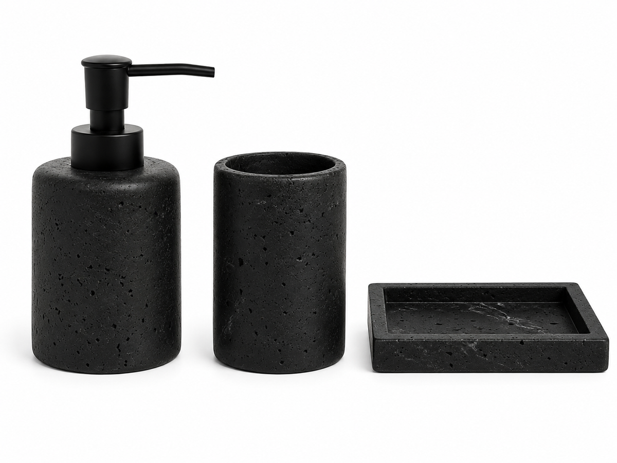 Set de Baño Negro  – 3 Piezas