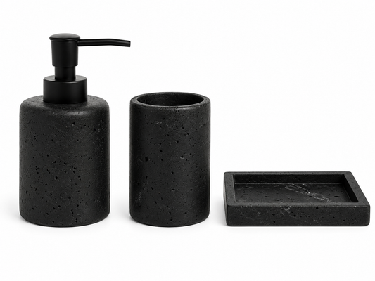 Set de Baño Negro  – 3 Piezas