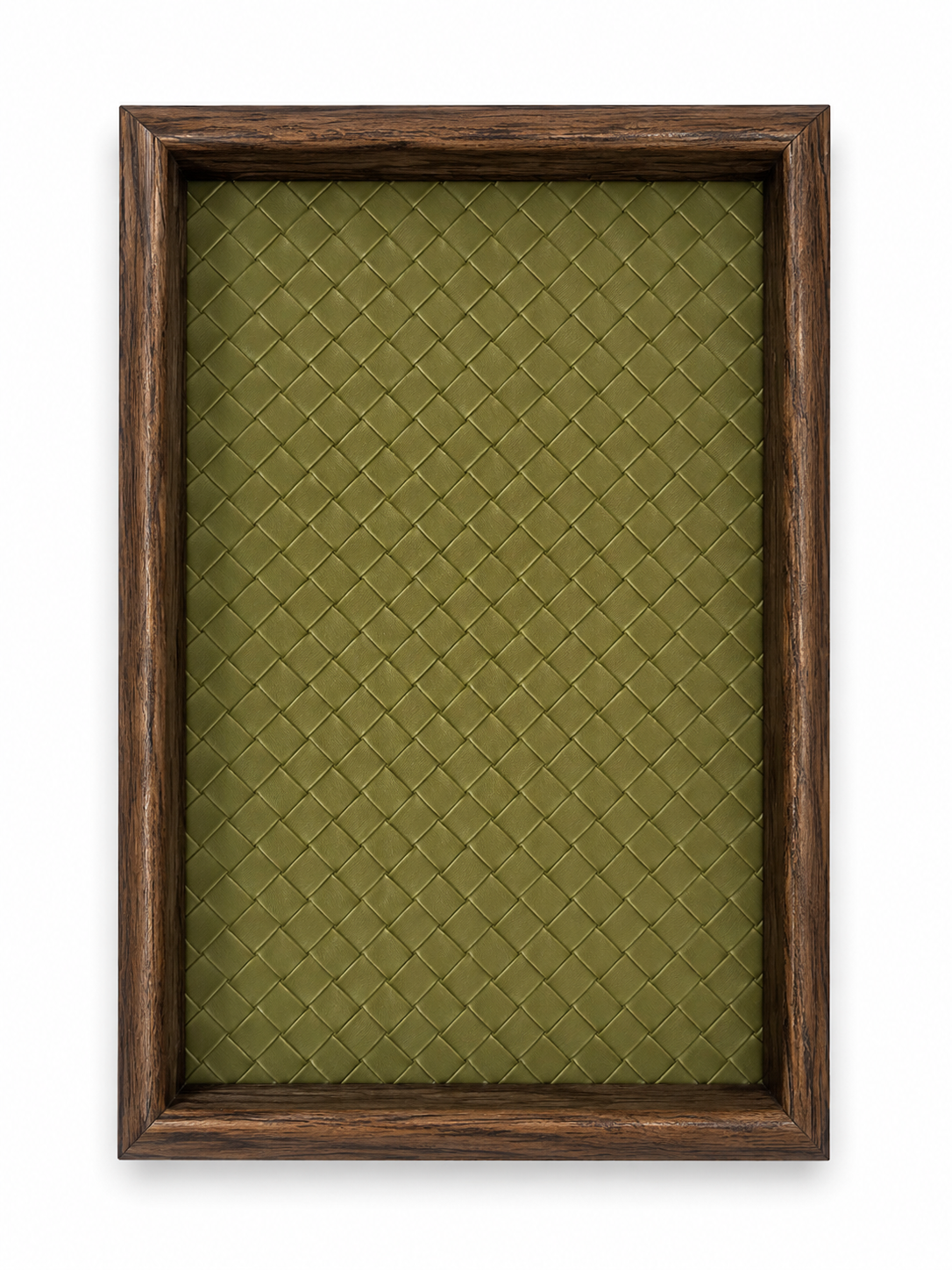 Bandeja Rectangular de Madera Verde Oliva