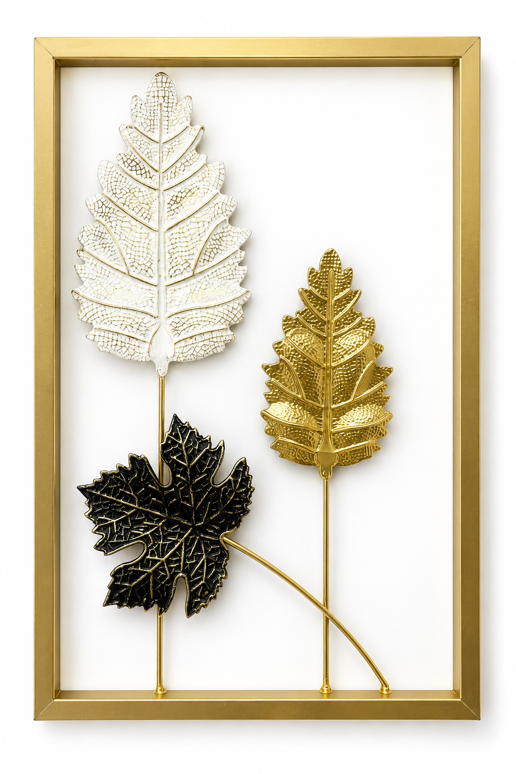 Cuadro Decorativo Hojas Metálicas
