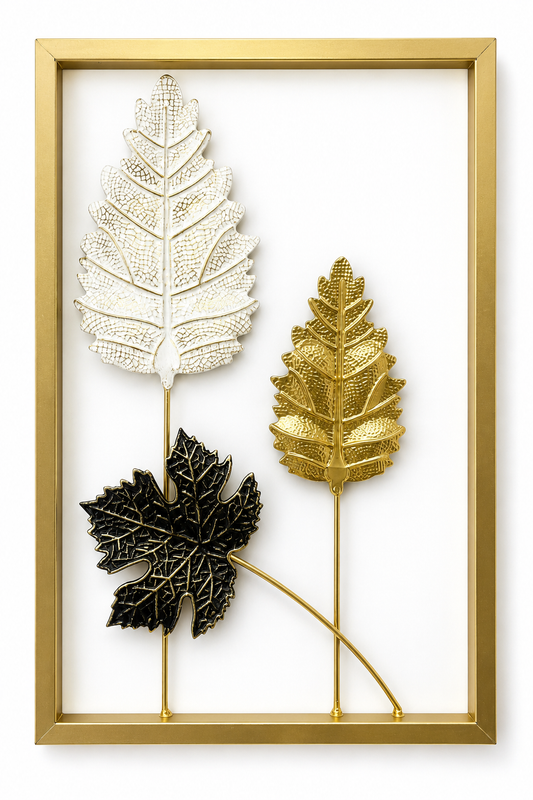 Cuadro Decorativo Hojas Metálicas